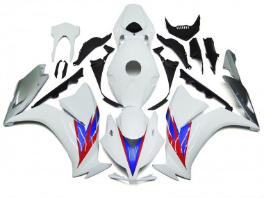 12-16 Blanc Brillant & Argent CBR1000RR Carénage Moto