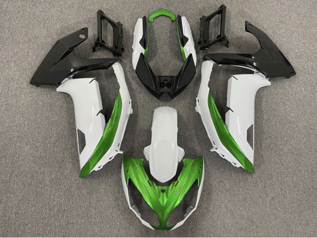 12-16 Blanc Brillant & Vert Ninja 650R Carénage Moto
