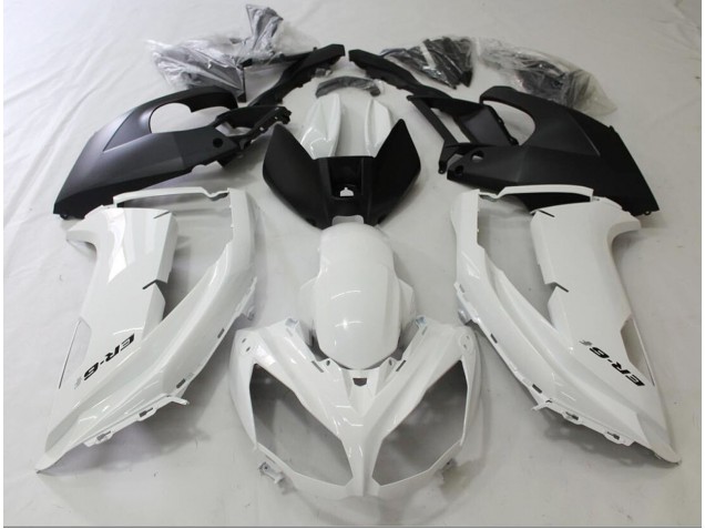 12-16 Noir & Blanc Ninja 650R Carénage Moto