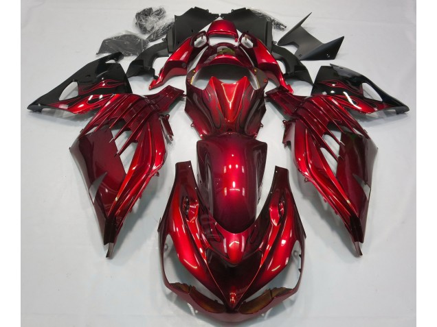 12-21 Rouge Feu Brillant ZX14R Carénage Moto 12-21 Rouge Feu Brillant ZX14R Carénage Moto
