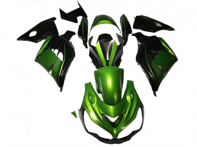 12-21 Vert Brillant & Noir ZX14R Carénage Moto 12-21 Vert Brillant & Noir ZX14R Carénage Moto