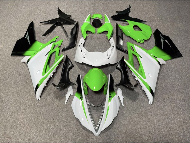 13-16 Blanc Brillant & Vert Daytona 675 Carénage Moto 13-16 Blanc Brillant & Vert Daytona 675 Carénage Moto