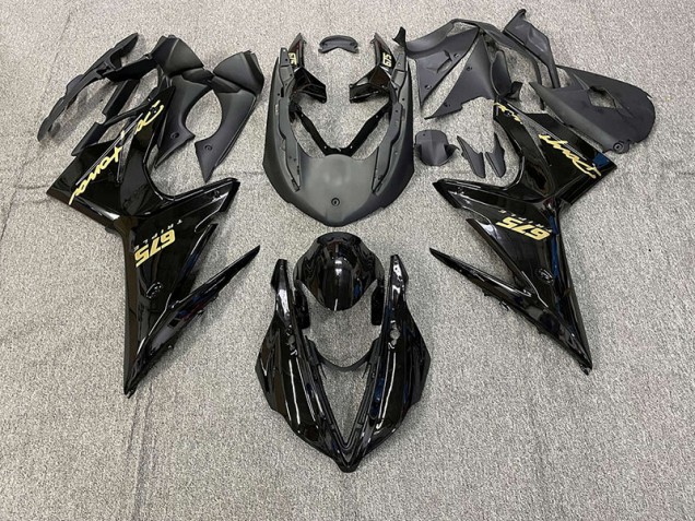 13-16 Noir Brillant Avec Or Daytona 675 Carénage Moto 13-16 Noir Brillant Avec Or Daytona 675 Carénage Moto