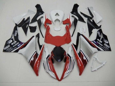 13-16 Style Rouge Blanc & Noir Daytona 675 Carénage Moto