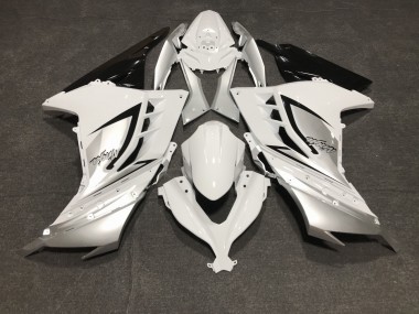 13-18 Blanc Brillant & Argent Ninja 300 Carénage Moto