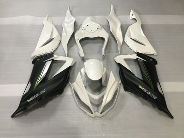13-18 Blanc Cristal & Noir Satiné ZX6R Carénage Moto