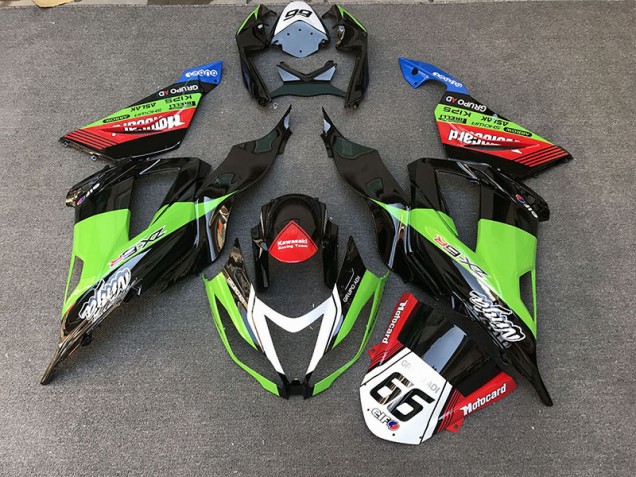 13-18 Course Style Vert ZX6R Carénage Moto 13-18 Course Style Vert ZX6R Carénage Moto