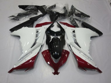 13-18 Marron & Blanc Ninja 300 Carénage Moto