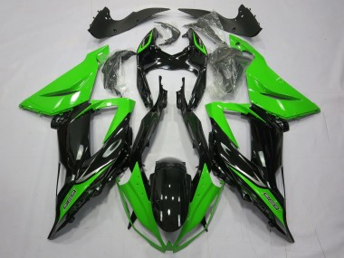 13-18 Noir Brillant Uni Vert ZX6R Carénage Moto