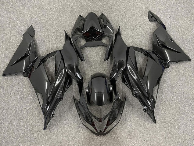 13-18 Noir Brillant Uni ZX6R Carénage Moto 13-18 Noir Brillant Uni ZX6R Carénage Moto