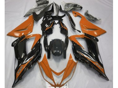13-18 Noir & Orange ZX6R Carénage Moto
