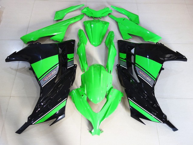 13-18 Noir & Vert Brillant Ninja 300 Carénage Moto 13-18 Noir & Vert Brillant Ninja 300 Carénage Moto