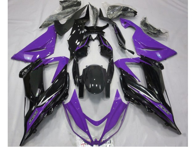 13-18 Noir & Violet ZX6R Carénage Moto 13-18 Noir & Violet ZX6R Carénage Moto