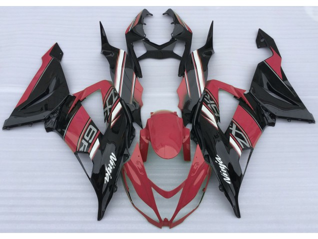 13-18 Rouge Brillant & Noir ZX6R Carénage Moto 13-18 Rouge Brillant & Noir ZX6R Carénage Moto