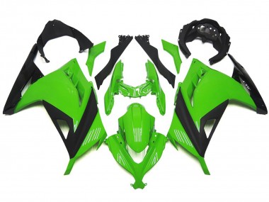 13-18 Vert & Noir Brillant Ninja 300 Carénage Moto