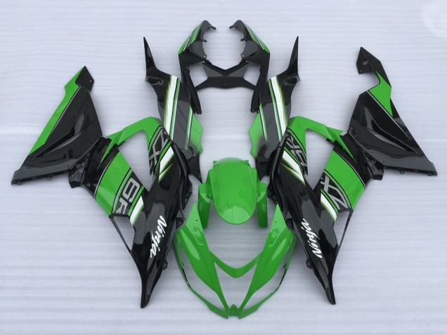 13-18 Vert & Noir Brillant ZX6R Carénage Moto 13-18 Vert & Noir Brillant ZX6R Carénage Moto