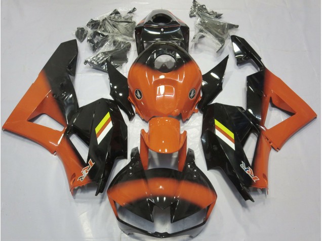 13-23 Orange Brillant & Fondu Noir CBR600RR Carénage Moto 13-23 Orange Brillant & Fondu Noir CBR600RR Carénage Moto