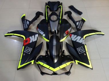 15-18 Noir Mat & Jaune R3 Carénage Moto