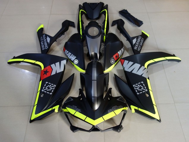 15-18 Noir Mat & Jaune R3 Carénage Moto 15-18 Noir Mat & Jaune R3 Carénage Moto