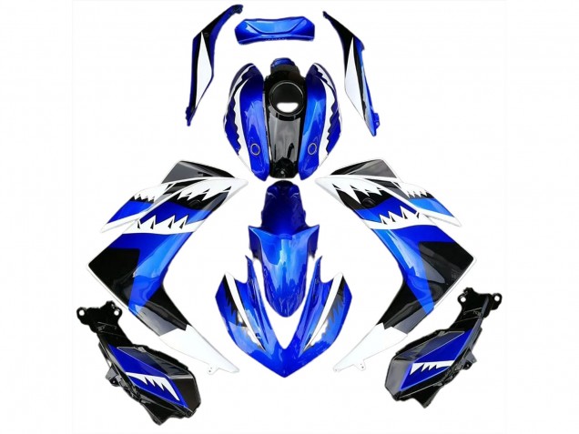15-18 Requin Blanc Bleu & Noir R3 Carénage Moto 15-18 Requin Blanc Bleu & Noir R3 Carénage Moto
