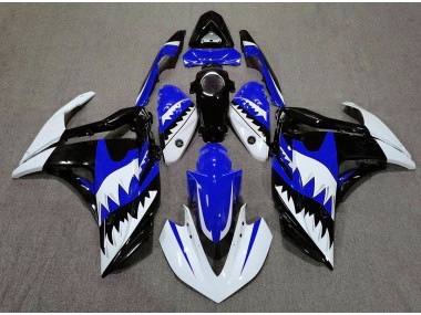 15-18 Requin Blanc & Bleu R3 Carénage Moto