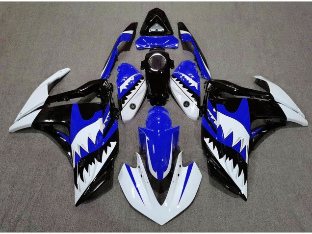 15-18 Requin Blanc & Bleu R3 Carénage Moto 15-18 Requin Blanc & Bleu R3 Carénage Moto