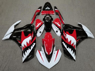15-18 Requin Blanc & Rouge R3 Carénage Moto