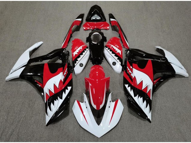 15-18 Requin Blanc & Rouge R3 Carénage Moto 15-18 Requin Blanc & Rouge R3 Carénage Moto