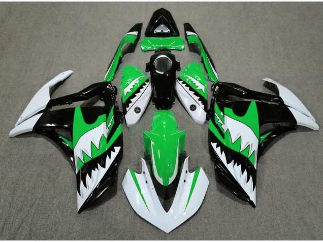 15-18 Requin Blanc & Vert R3 Carénage Moto 15-18 Requin Blanc & Vert R3 Carénage Moto