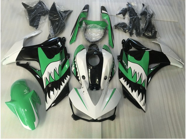 15-18 Requin Vert & Blanc R3 Carénage Moto 15-18 Requin Vert & Blanc R3 Carénage Moto