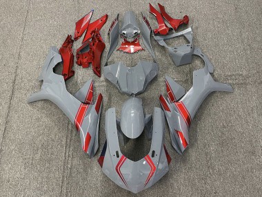 15-19 Accents Gris & Rouge Nardo R1 Carénage Moto