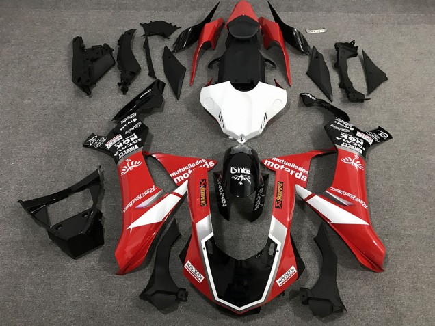 15-19 Brillant De Style Personnalisé Rouge Noir & Blanc R1 Carénage Moto 15-19 Brillant De Style Personnalisé Rouge Noir & Blanc R1 Carénage Moto