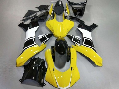 15-19 Jaune Brillant Blanc & Noir R1 Carénage Moto