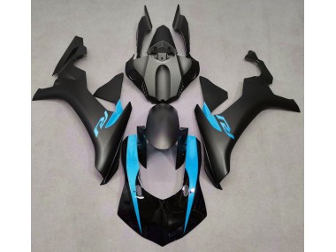 15-19 Noir Mat & Bleu Clair R1 Carénage Moto