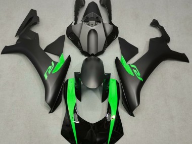 15-19 Noir Mat & Vert R1 Carénage Moto