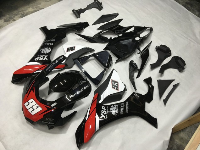 15-19 Noir Rouge & Blanc 99 R1 Carénage Moto 15-19 Noir Rouge & Blanc 99 R1 Carénage Moto