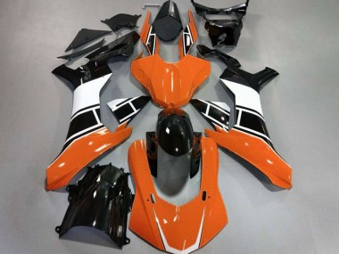 15-19 Orange Brillant Blanc & Noir R1 Carénage Moto