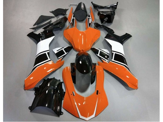 15-19 Orange Brillant Blanc & Noir R1 Carénage Moto 15-19 Orange Brillant Blanc & Noir R1 Carénage Moto