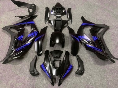 16-19 Noir Satiné & Bleu ZX10R Carénage Moto