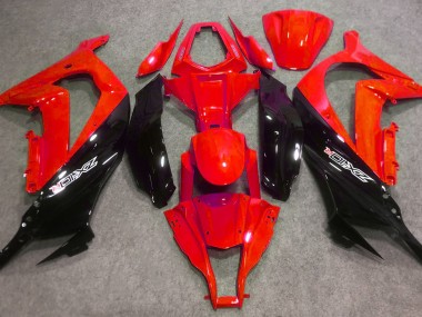 16-19 Rouge Brillant & Noir ZX10R Carénage Moto