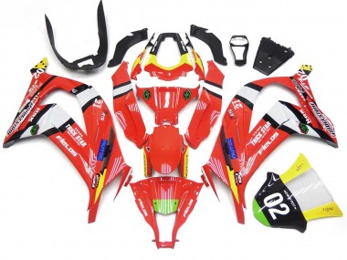 16-19 Rouge & Noir Avec Blanc ZX10R Carénage Moto