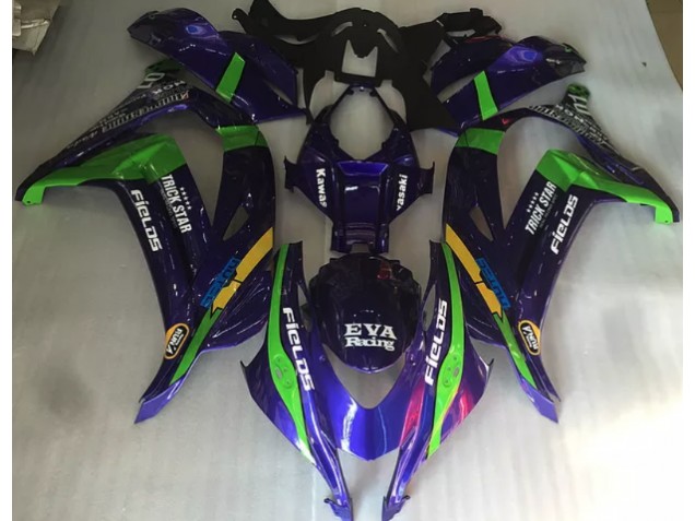16-19 Vert Violet & Brillant ZX10R Carénage Moto 16-19 Vert Violet & Brillant ZX10R Carénage Moto