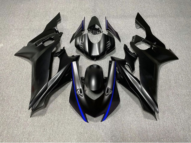 17-21 Accents De Noir Mat & De Bleu R6 Carénage Moto 17-21 Accents De Noir Mat & De Bleu R6 Carénage Moto