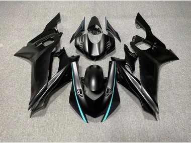 17-21 Accents Noir Mat & Bleu Sarcelle R6 Carénage Moto