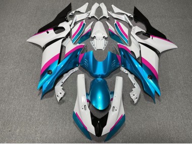 17-21 Bleu Clair & Rose R6 Carénage Moto