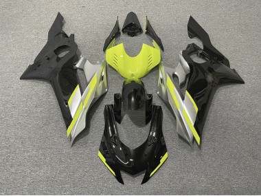 17-21 Noir Avec Jaune Flore R6 Carénage Moto