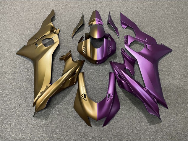 17-21 Split Beige & Violet R6 Carénage Moto 17-21 Split Beige & Violet R6 Carénage Moto