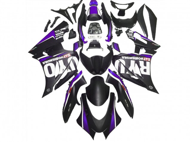 17-23 Noir Mat & Violet GSXR 1000 Carénage Moto 17-23 Noir Mat & Violet GSXR 1000 Carénage Moto