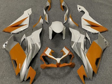 19-23 Orange Blanc & Argent ZX6R Carénage Moto