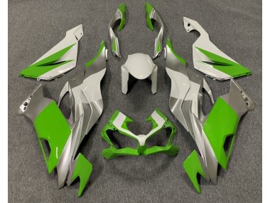 19-23 Vert Brillant Blanc & Argent ZX6R Carénage Moto